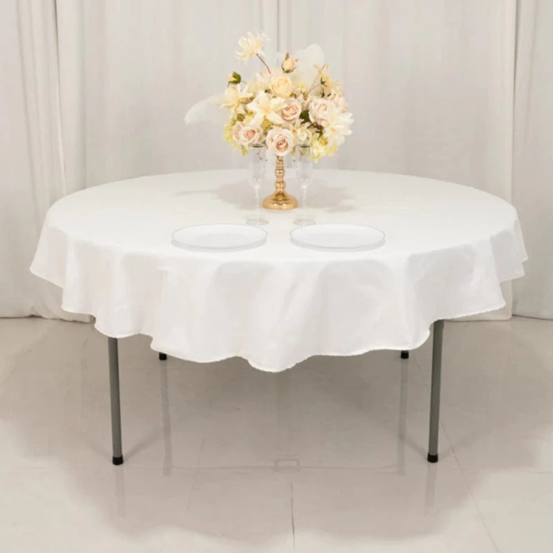 70" Cotton Blend Round Tablecloth for Weddings and Events