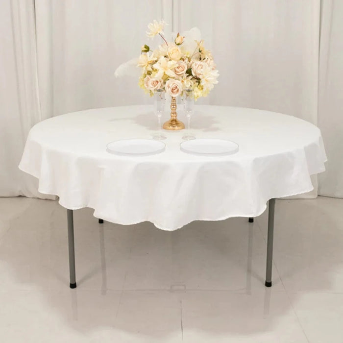 70" Cotton Blend Round Tablecloth for Weddings and Events