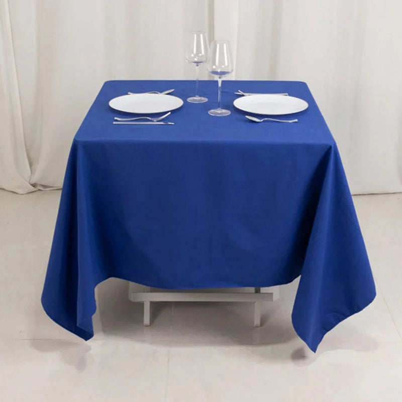70" Cotton Blend Square Tablecloth with Wrinkle-Resistant Table Cover