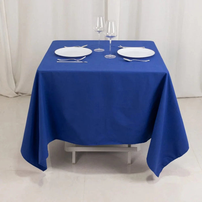 70" Cotton Blend Square Tablecloth with Wrinkle-Resistant Table Cover