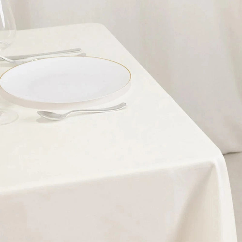 70" Cotton Blend Square Tablecloth with Wrinkle-Resistant Table Cover