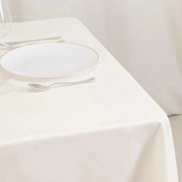 70" Cotton Blend Square Tablecloth with Wrinkle-Resistant Table Cover