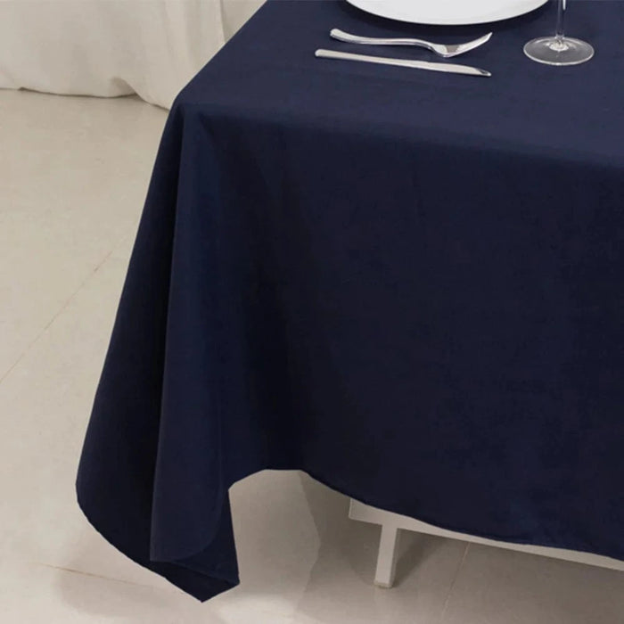 70" Cotton Blend Square Tablecloth with Wrinkle-Resistant Table Cover