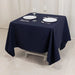 70" Cotton Blend Square Tablecloth with Wrinkle-Resistant Table Cover