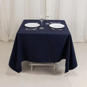 70" Cotton Blend Square Tablecloth with Wrinkle-Resistant Table Cover