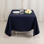 70" Cotton Blend Square Tablecloth with Wrinkle-Resistant Table Cover