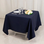 70" Cotton Blend Square Tablecloth with Wrinkle-Resistant Table Cover