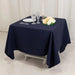 70" Cotton Blend Square Tablecloth with Wrinkle-Resistant Table Cover