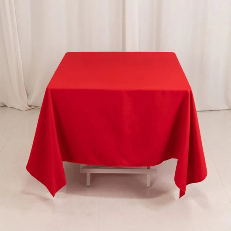 70" Cotton Blend Square Tablecloth with Wrinkle-Resistant Table Cover