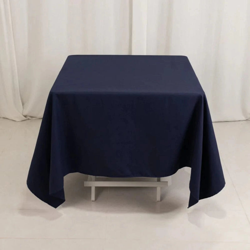 70" Cotton Blend Square Tablecloth with Wrinkle-Resistant Table Cover
