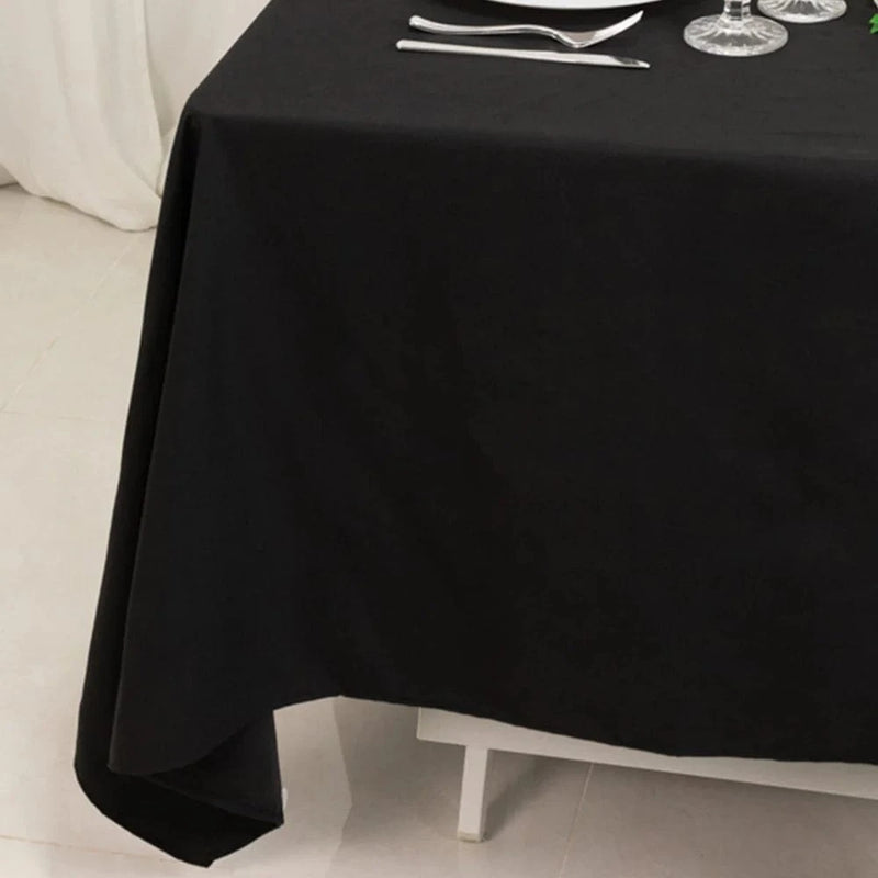 70" Cotton Blend Square Tablecloth with Wrinkle-Resistant Table Cover