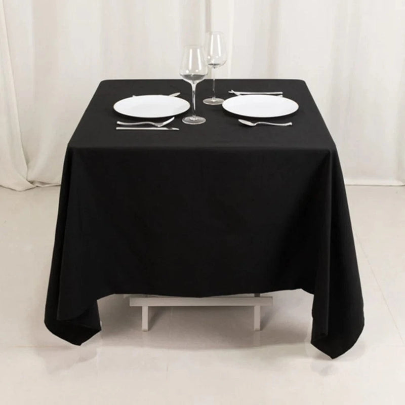 70" Cotton Blend Square Tablecloth with Wrinkle-Resistant Table Cover