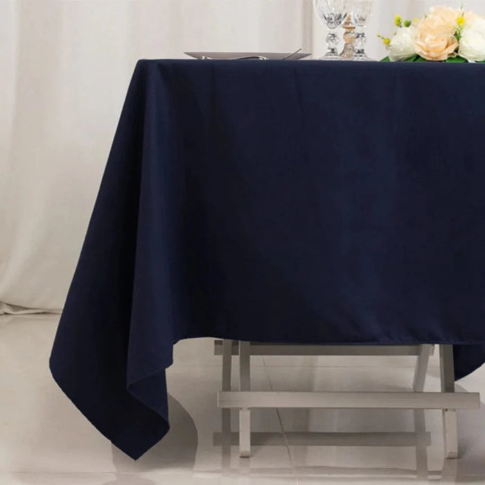 70" Cotton Blend Square Tablecloth with Wrinkle-Resistant Table Cover