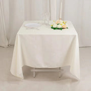 70" Cotton Blend Square Tablecloth with Wrinkle-Resistant Table Cover