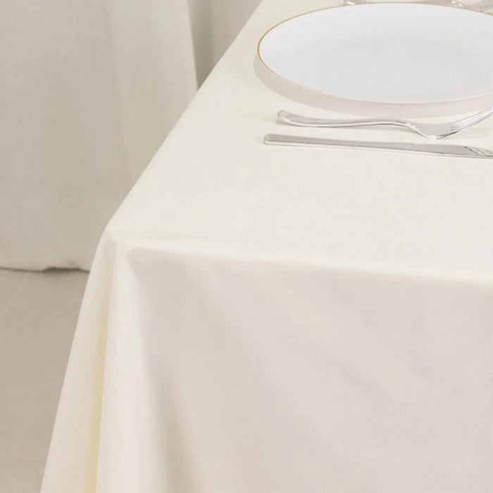 70" Cotton Blend Square Tablecloth with Wrinkle-Resistant Table Cover