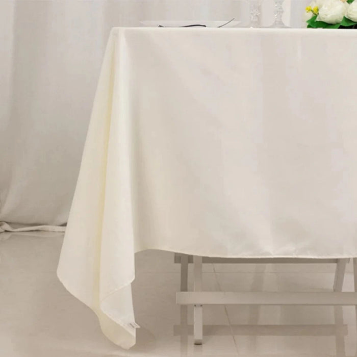 70" Cotton Blend Square Tablecloth with Wrinkle-Resistant Table Cover