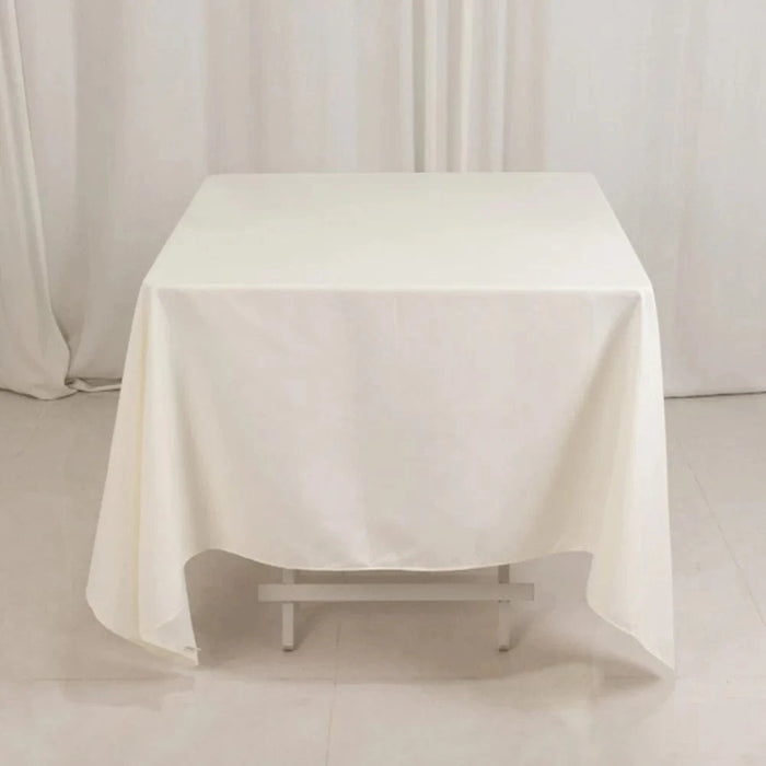70" Cotton Blend Square Tablecloth with Wrinkle-Resistant Table Cover