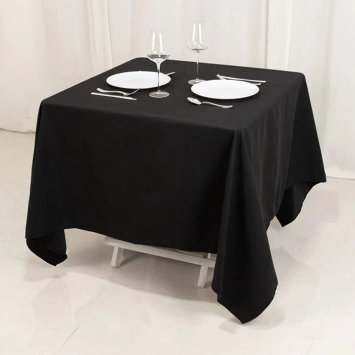 70" Cotton Blend Square Tablecloth with Wrinkle-Resistant Table Cover
