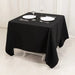 70" Cotton Blend Square Tablecloth with Wrinkle-Resistant Table Cover