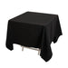 70" Cotton Blend Square Tablecloth with Wrinkle-Resistant Table Cover TAB_COT01_7070_BLK
