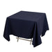 70" Cotton Blend Square Tablecloth with Wrinkle-Resistant Table Cover TAB_COT01_7070_NAVY