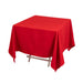 70" Cotton Blend Square Tablecloth with Wrinkle-Resistant Table Cover TAB_COT01_7070_RED