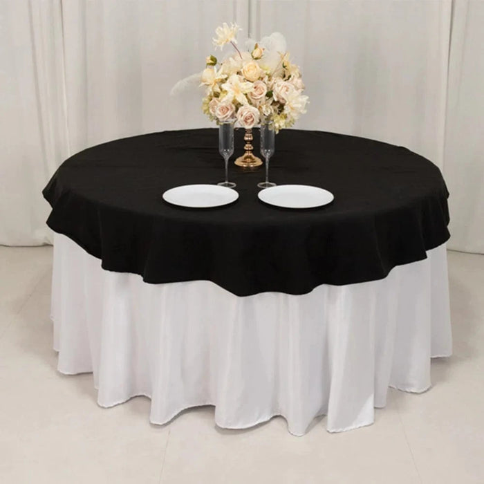 70" High Quality Cotton Round Tablecloth TAB_COT01_70_BLK