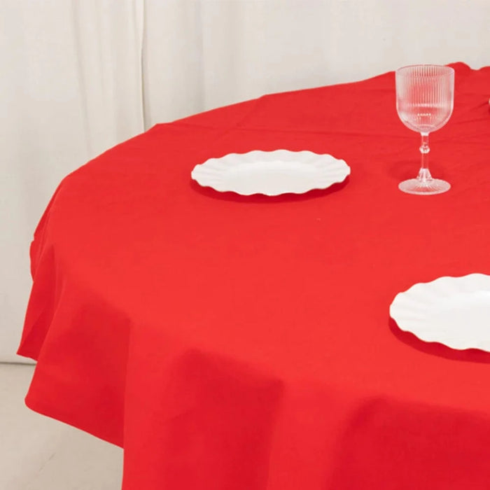 70" High Quality Cotton Round Tablecloth TAB_COT01_70_BLK