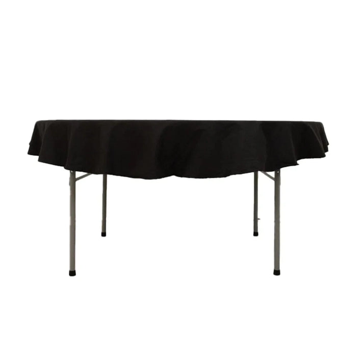 70" High Quality Cotton Round Tablecloth TAB_COT01_70_BLK
