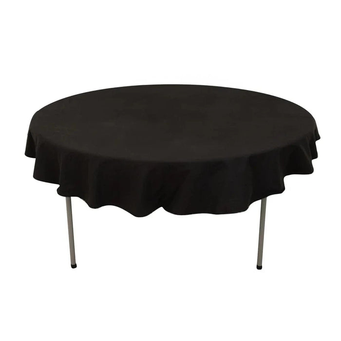 70" High Quality Cotton Round Tablecloth TAB_COT01_70_BLK