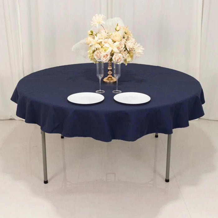 70" High Quality Cotton Round Tablecloth TAB_COT01_70_BLK