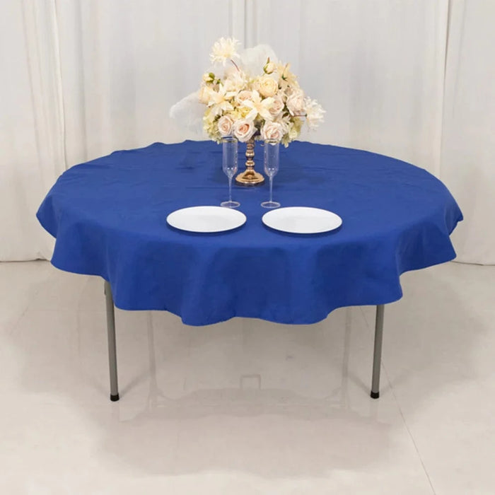 70" High Quality Cotton Round Tablecloth TAB_COT01_70_BLK