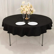 70" High Quality Cotton Round Tablecloth TAB_COT01_70_BLK