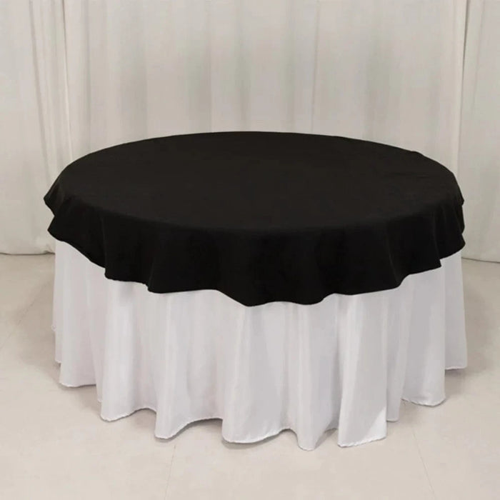 70" High Quality Cotton Round Tablecloth TAB_COT01_70_BLK