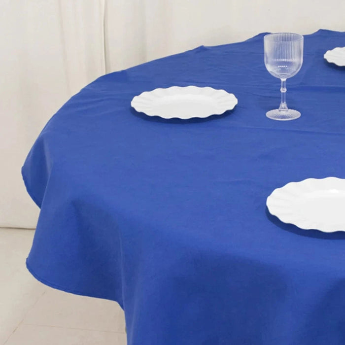 70" High Quality Cotton Round Tablecloth TAB_COT01_70_BLK