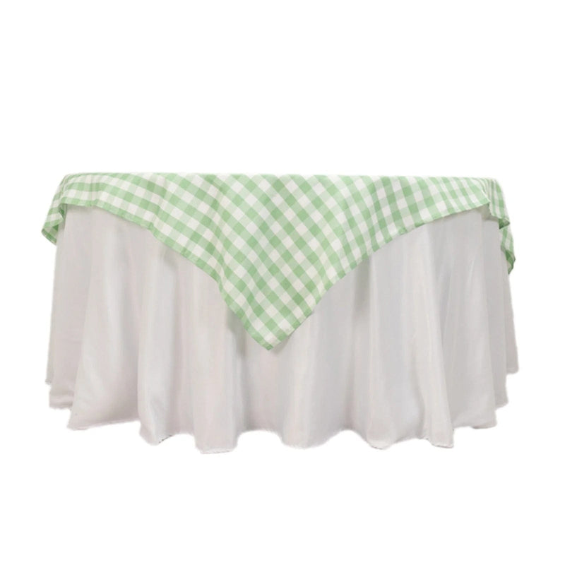 70" x 70" Checkered Gingham Polyester Tablecloth