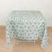 70" x 70" Floral Polyester Square Table Overlay - Dusty Sage Green TAB_PLY_FLOR_7070_DSG