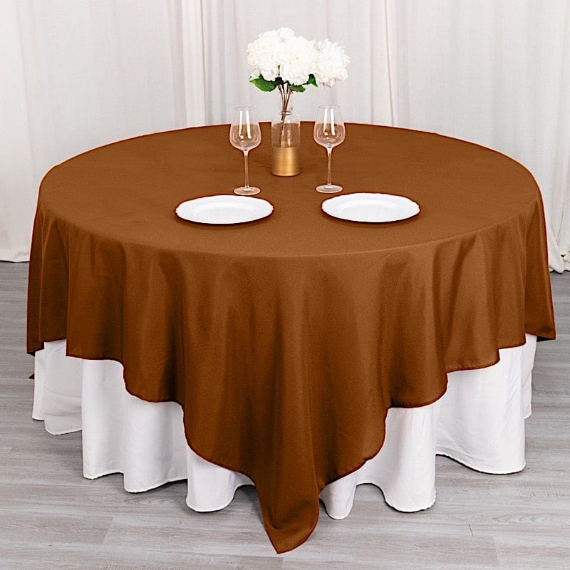 70" x 70" Polyester Square Tablecloth TAB_SQUR_70_BRN_POLY