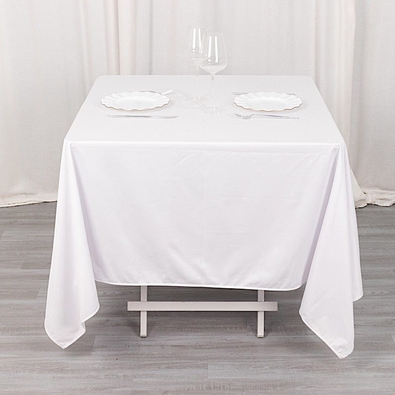 70" x 70" Scuba Polyester Square Tablecloth Wedding Table Linens