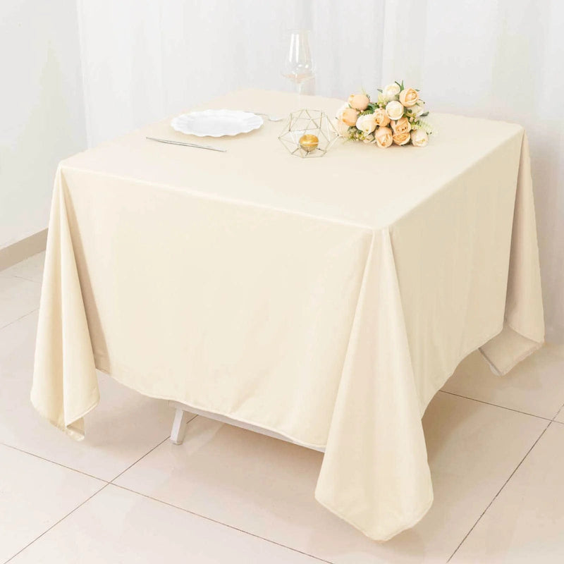 70" x 70" Scuba Polyester Square Tablecloth Wedding Table Linens