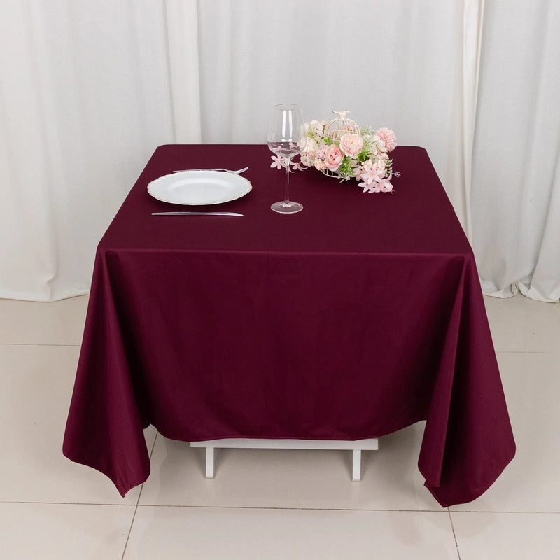 70" x 70" Scuba Polyester Square Tablecloth Wedding Table Linens
