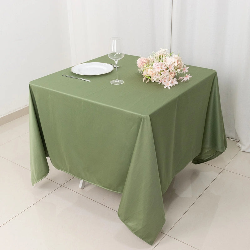 70" x 70" Scuba Polyester Square Tablecloth Wedding Table Linens