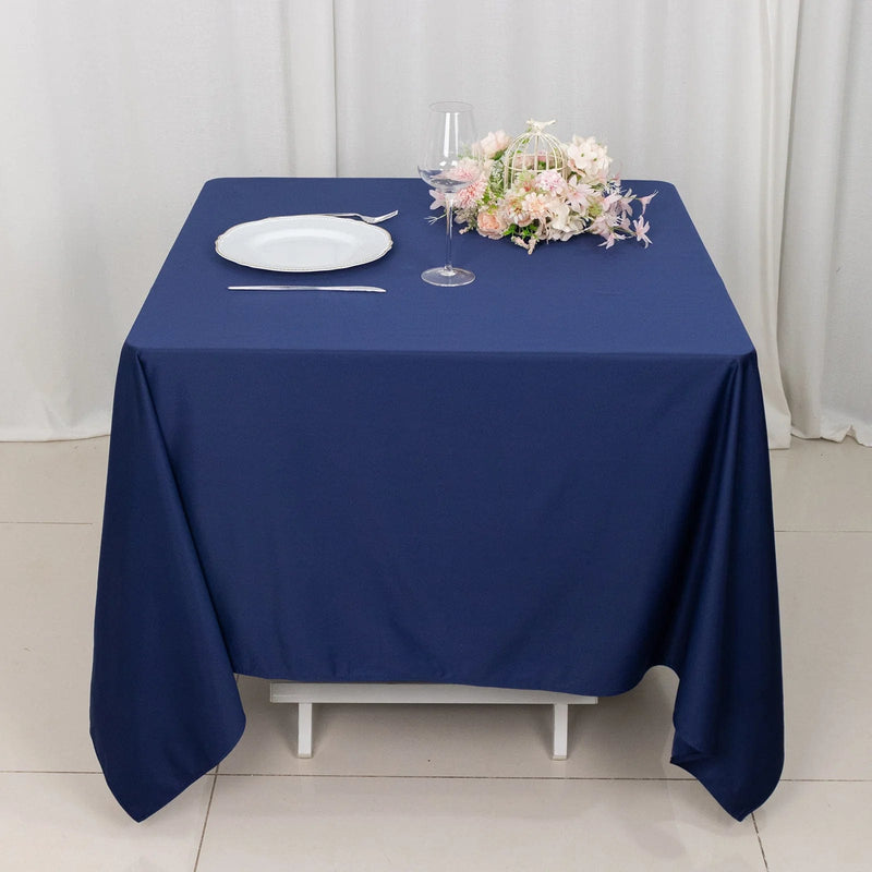 70" x 70" Scuba Polyester Square Tablecloth Wedding Table Linens