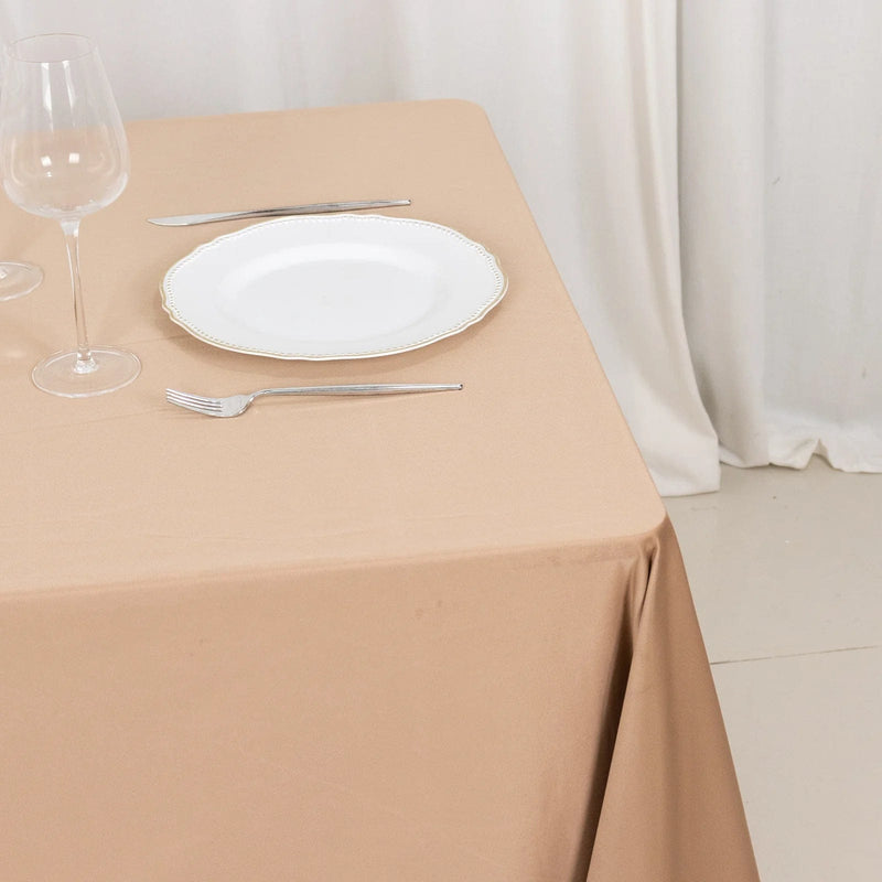 70" x 70" Scuba Polyester Square Tablecloth Wedding Table Linens