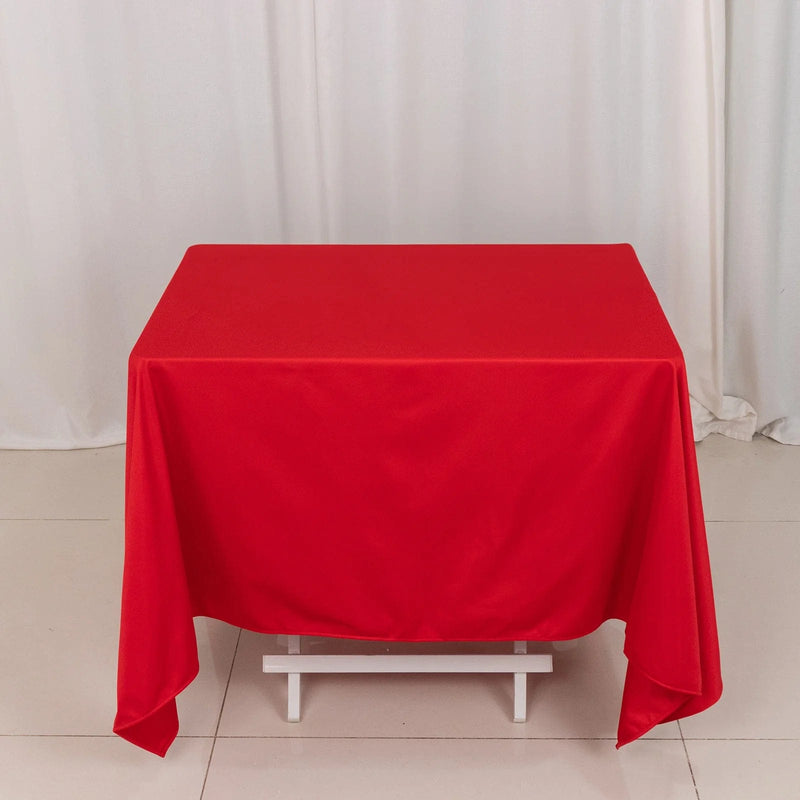 70" x 70" Scuba Polyester Square Tablecloth Wedding Table Linens