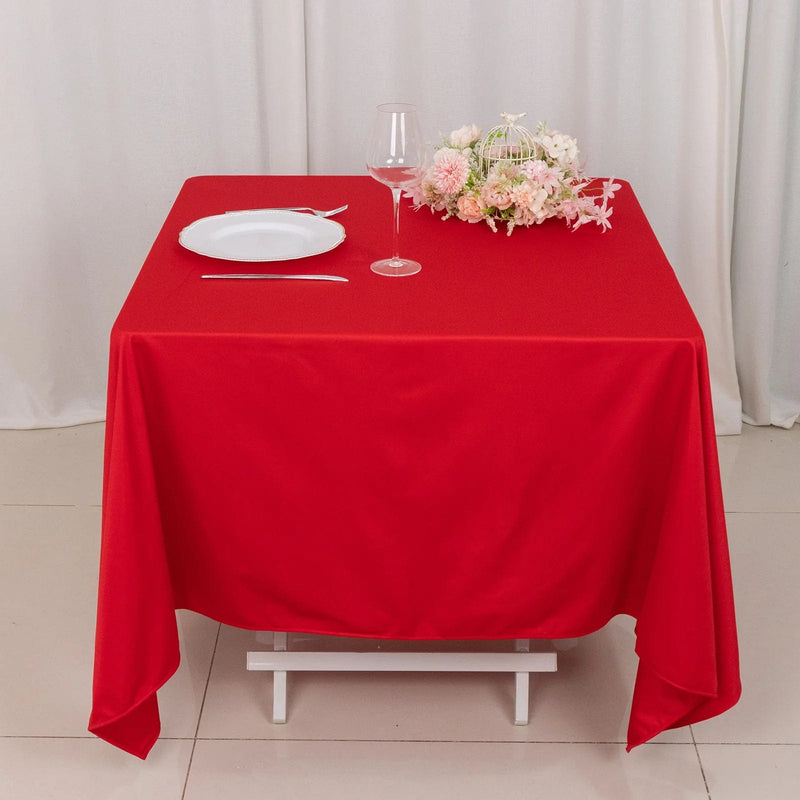 70" x 70" Scuba Polyester Square Tablecloth Wedding Table Linens