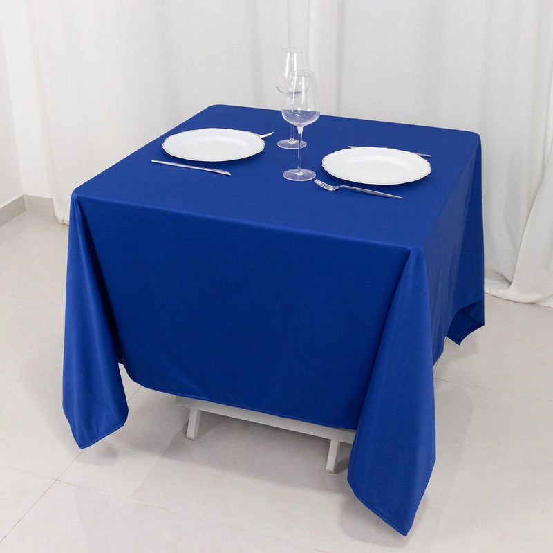 70" x 70" Scuba Polyester Square Tablecloth Wedding Table Linens