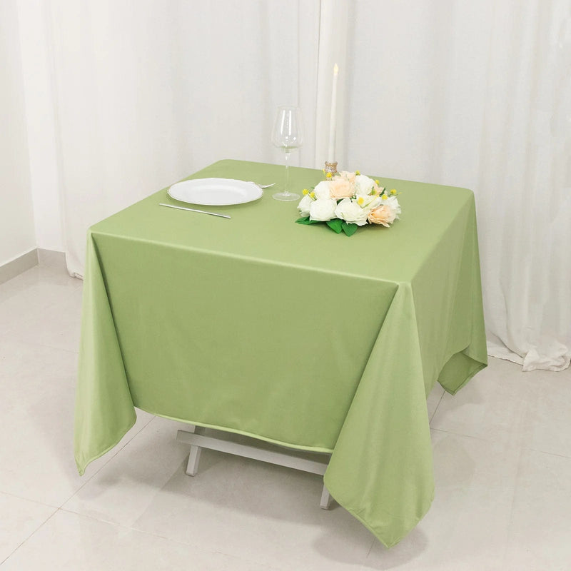70" x 70" Scuba Polyester Square Tablecloth Wedding Table Linens