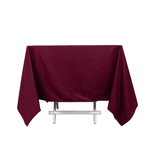 70" x 70" Scuba Polyester Square Tablecloth Wedding Table Linens TAB_SCUBA_7070_BURG