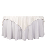 70" x 70" Scuba Polyester Square Tablecloth Wedding Table Linens TAB_SCUBA_7070_IVR